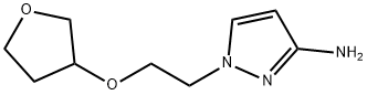 1H-Pyrazol-3-amine, 1-[2-[(tetrahydro-3-furanyl)oxy]ethyl]- Structure