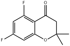 5,7-difluoro-2,2-dimethyl-3,4-dihydro-2H-1-benzop yran-4-one 구조식 이미지