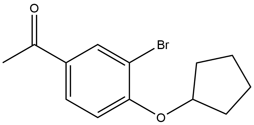 1-[3-Bromo-4-(cyclopentyloxy)phenyl]ethanone Structure