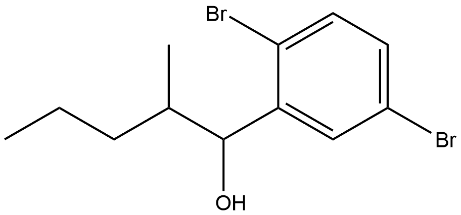 2,5-Dibromo-α-(1-methylbutyl)benzenemethanol Structure