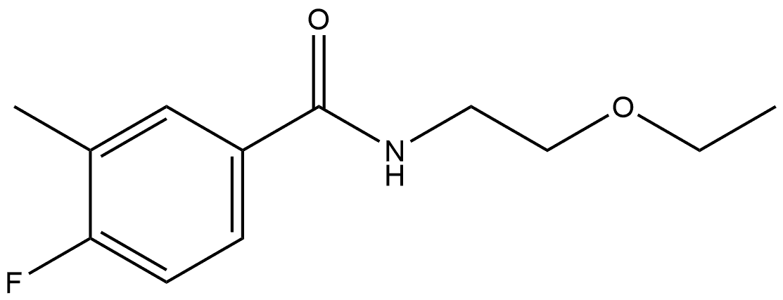 N-(2-Ethoxyethyl)-4-fluoro-3-methylbenzamide Structure