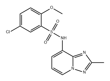 Benzenesulfonamide, 5-chloro-2-methoxy-N-(2-methyl[1,2,4]triazolo[1,5-a]pyridin-8-yl)- 구조식 이미지