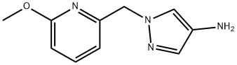 1H-Pyrazol-4-amine, 1-[(6-methoxy-2-pyridinyl)methyl]- Structure