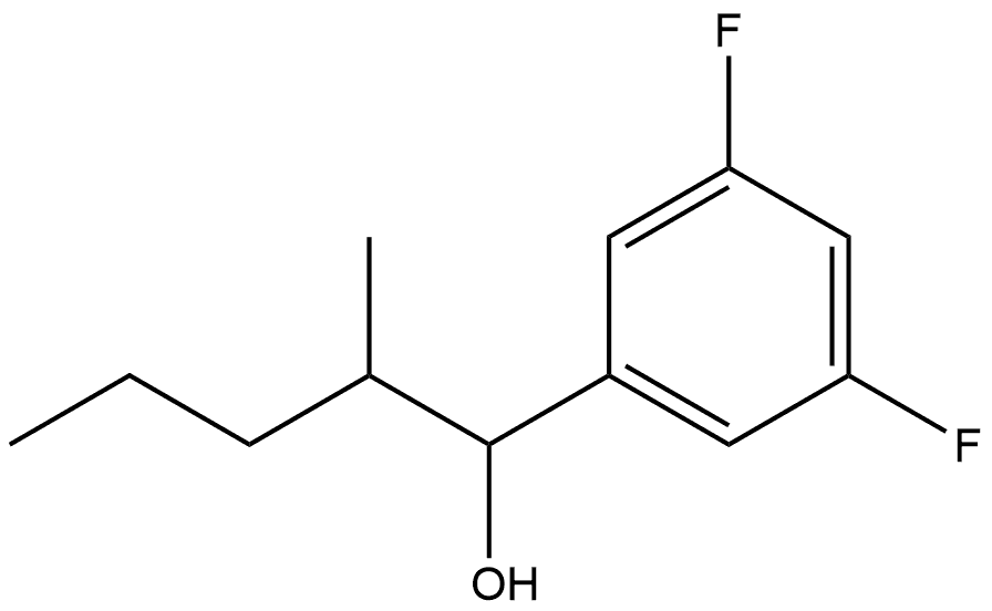 3,5-Difluoro-α-(1-methylbutyl)benzenemethanol Structure