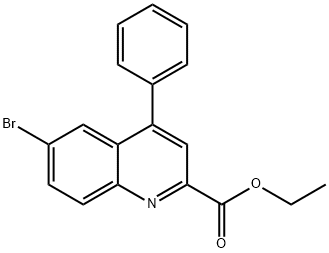 2-Quinolinecarboxylic acid, 6-bromo-4-phenyl-, ethyl ester Structure