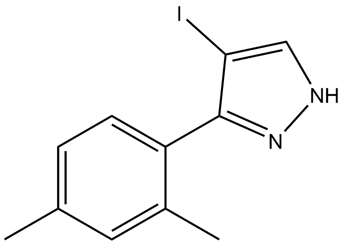 3-(2,4-Dimethylphenyl)-4-iodo-1H-pyrazole Structure