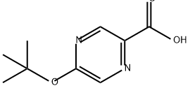 2-Pyrazinecarboxylic acid, 5-(1,1-dimethylethoxy)- Structure