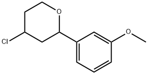 4-Chlorotetrahydro-2-(3-methoxyphenyl)-2H-pyran Structure