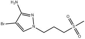 1H-Pyrazol-3-amine, 4-bromo-1-[3-(methylsulfonyl)propyl]- Structure