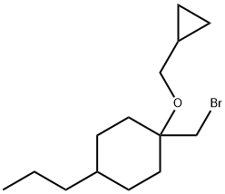 Cyclohexane, 1-(bromomethyl)-1-(cyclopropylmethoxy)-4-propyl- Structure