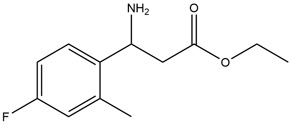 Ethyl 3-amino-3-(4-fluoro-2-methylphenyl)propanoate Structure