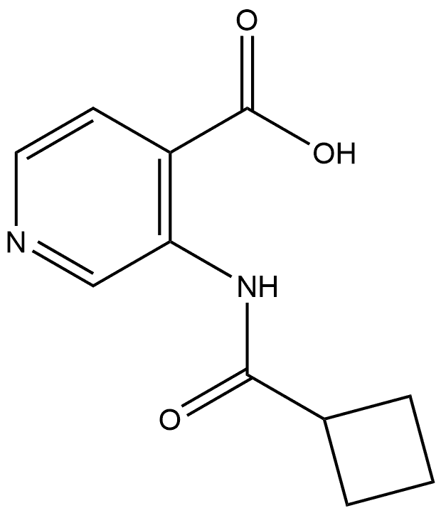 3-[(Cyclobutylcarbonyl)amino]-4-pyridinecarboxylic acid Structure