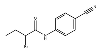 Butanamide, 2-bromo-N-(4-cyanophenyl)- Structure