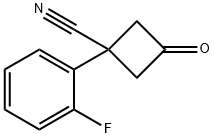 Cyclobutanecarbonitrile, 1-(2-fluorophenyl)-3-oxo- Structure