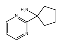 Cyclopentanamine, 1-(2-pyrimidinyl)- Structure