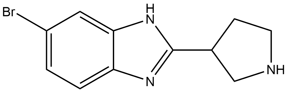 6-bromo-2-pyrrolidin-3-yl-1H-benzimidazole Structure