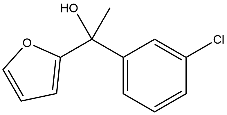 1-(3-chlorophenyl)-1-(furan-2-yl)ethanol Structure