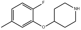 Piperidine, 4-(2-fluoro-5-methylphenoxy)- Structure