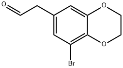 1,4-Benzodioxin-6-acetaldehyde, 8-bromo-2,3-dihydro- Structure