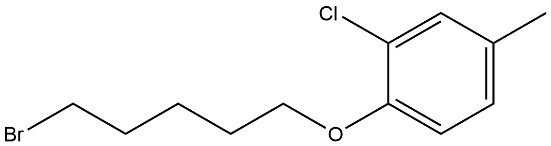 1-[(5-Bromopentyl)oxy]-2-chloro-4-methylbenzene Structure