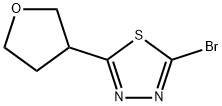 2-bromo-5-(oxolan-3-yl)-1,3,4-thiadiazole Structure