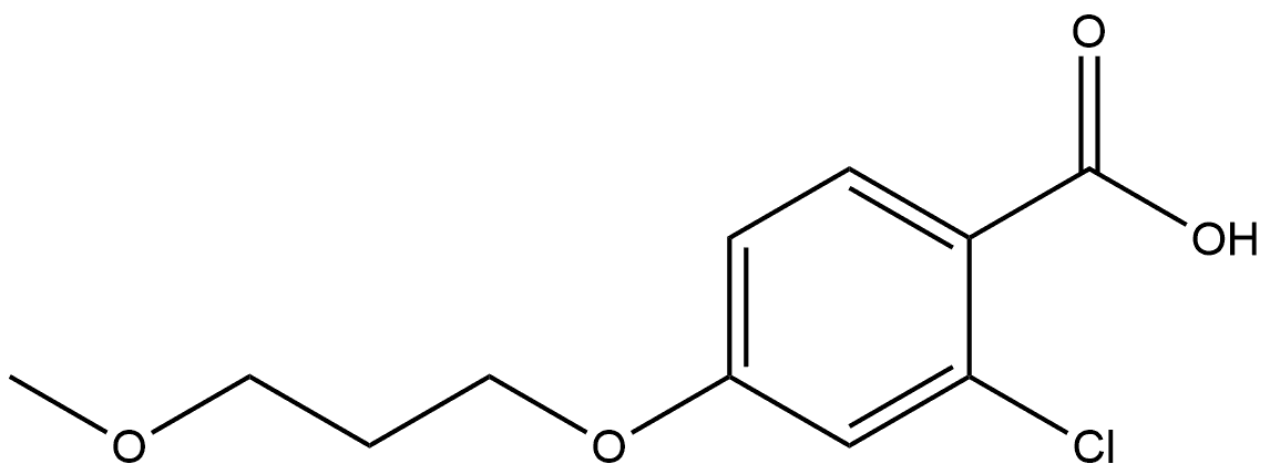 Benzoic acid, 2-chloro-4-(3-methoxypropoxy)- Structure