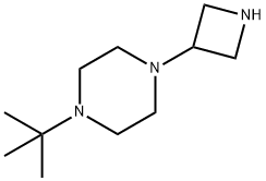 Piperazine, 1-(3-azetidinyl)-4-(1,1-dimethylethyl)- Structure