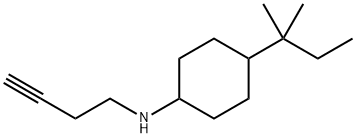 Cyclohexanamine, N-3-butyn-1-yl-4-(1,1-dimethylpropyl)- Structure