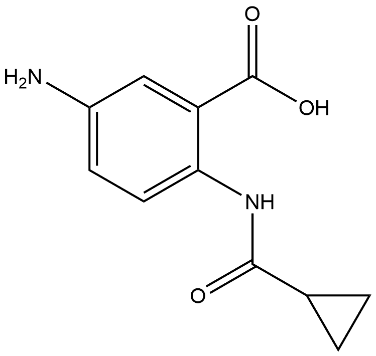 5-Amino-2-[(cyclopropylcarbonyl)amino]benzoic acid Structure