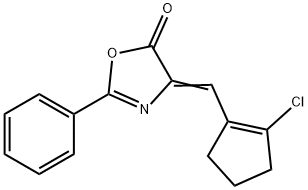 5(4H)-Oxazolone, 4-[(2-chloro-1-cyclopenten-1-yl)methylene]-2-phenyl- Structure