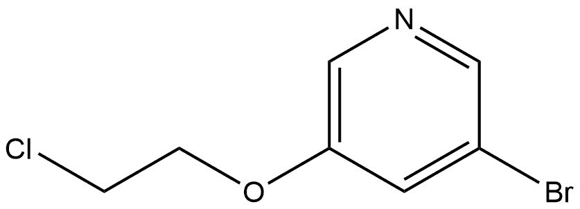 Pyridine, 3-bromo-5-(2-chloroethoxy)- Structure