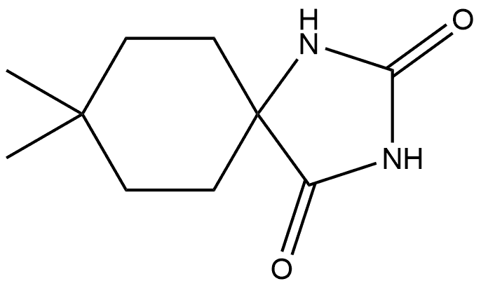 8,8-Dimethyl-1,3-diazaspiro[4.5]decane-2,4-dione 구조식 이미지