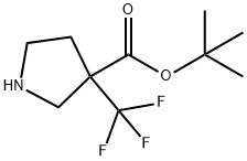 tert-butyl 3-(trifluoromethyl)pyrrolidine-3-carboxylate Structure