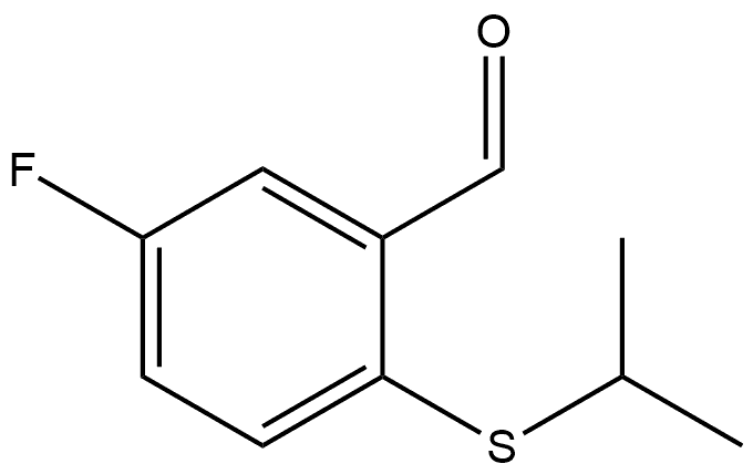 5-Fluoro-2-[(1-methylethyl)thio]benzaldehyde Structure