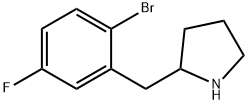 Pyrrolidine, 2-[(2-bromo-5-fluorophenyl)methyl]- Structure