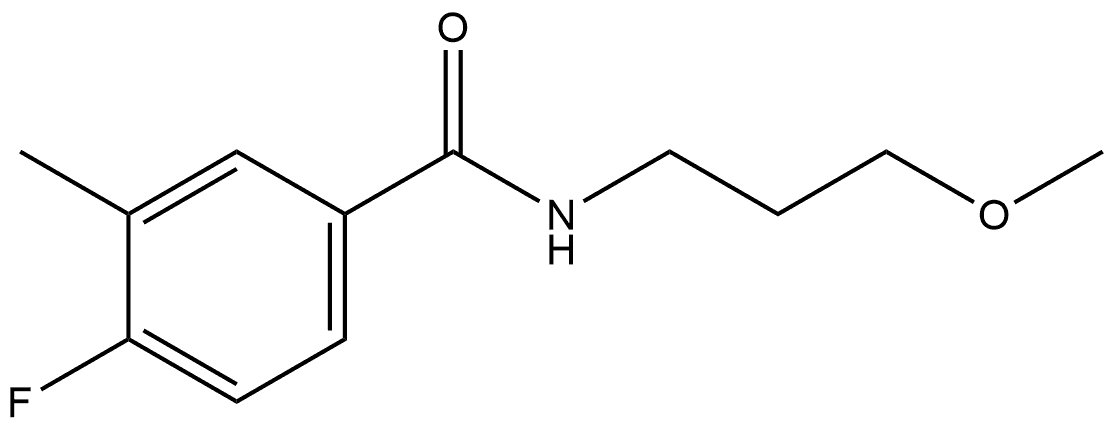 4-Fluoro-N-(3-methoxypropyl)-3-methylbenzamide Structure