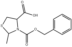 3,4-Thiazolidinedicarboxylic acid, 2-methyl-, 3-(phenylmethyl) ester Structure