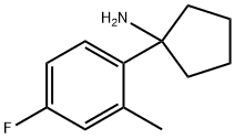 Cyclopentanamine, 1-(4-fluoro-2-methylphenyl)- Structure