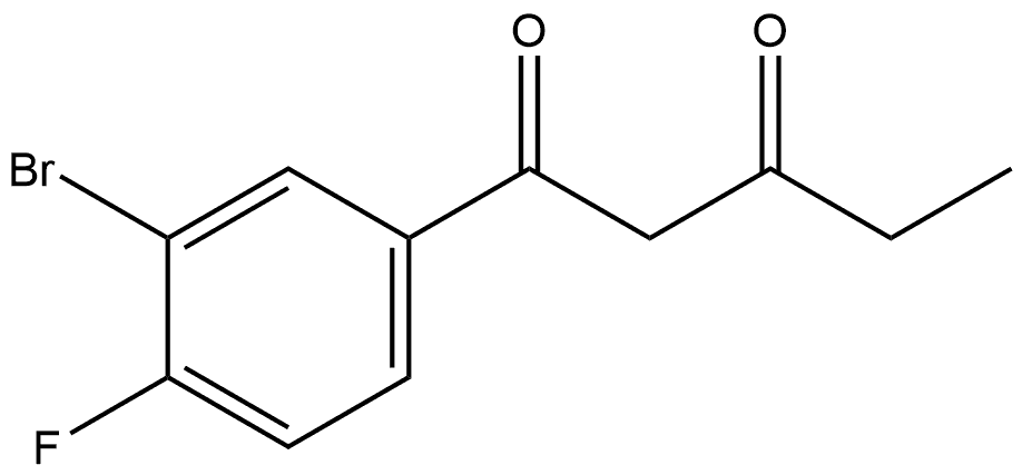 1-(3-Bromo-4-fluorophenyl)-1,3-pentanedione 구조식 이미지