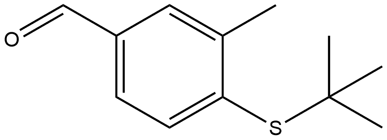 4-[(1,1-Dimethylethyl)thio]-3-methylbenzaldehyde Structure