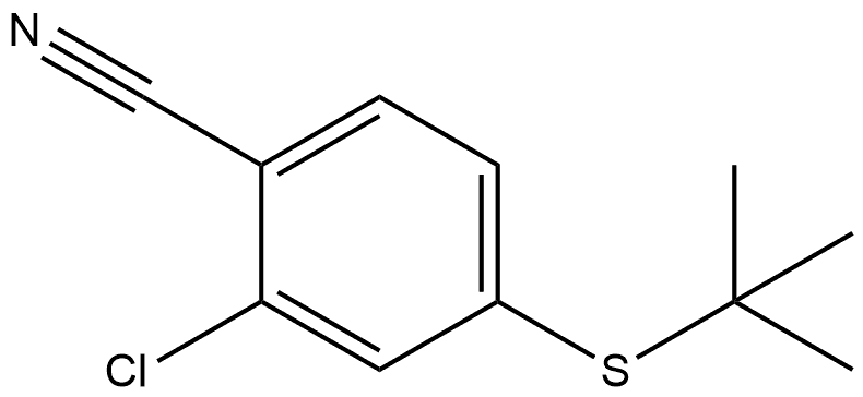 2-Chloro-4-[(1,1-dimethylethyl)thio]benzonitrile Structure