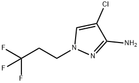 1H-Pyrazol-3-amine, 4-chloro-1-(3,3,3-trifluoropropyl)- Structure