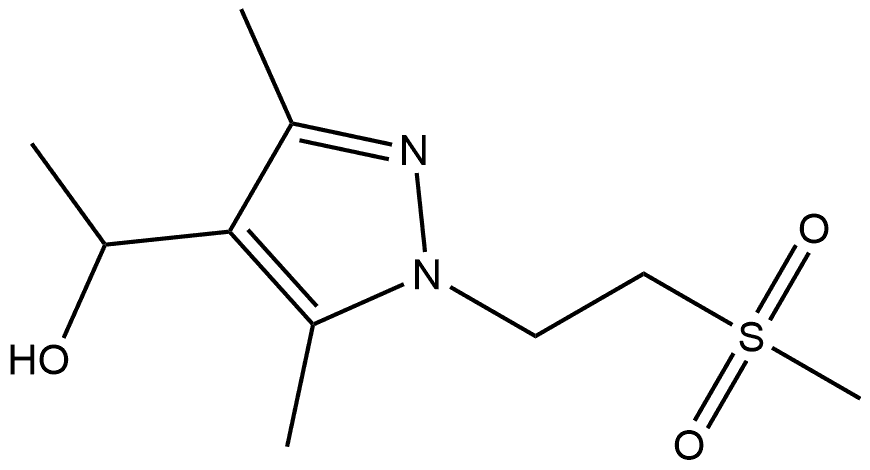 1-[1-(2-methanesulfonylethyl)-3,5-dimethyl-1H-pyrazol-4-yl]ethan-1-ol Structure