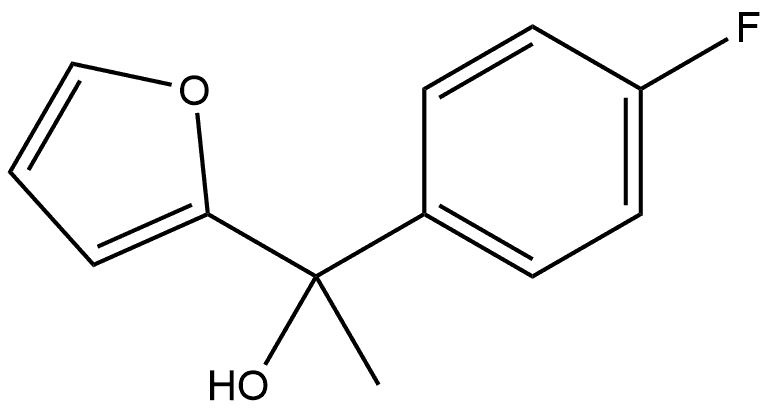 1-(4-fluorophenyl)-1-(furan-2-yl)ethanol 구조식 이미지