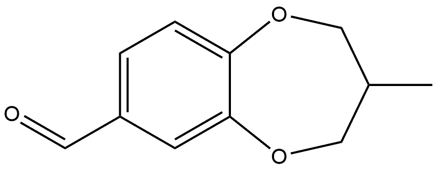 3,4-Dihydro-3-methyl-2H-1,5-benzodioxepin-7-carboxaldehyde Structure