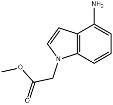 1H-Indole-1-acetic acid, 4-amino-, methyl ester Structure