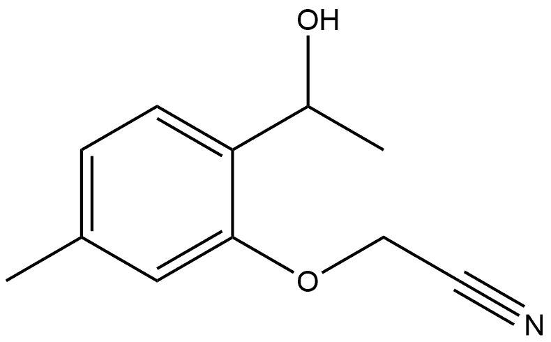 2-[2-(1-Hydroxyethyl)-5-methylphenoxy]acetonitrile Structure