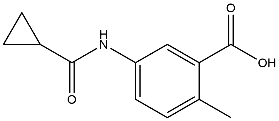 Benzoic acid, 5-[(cyclopropylcarbonyl)amino]-2-methyl- Structure