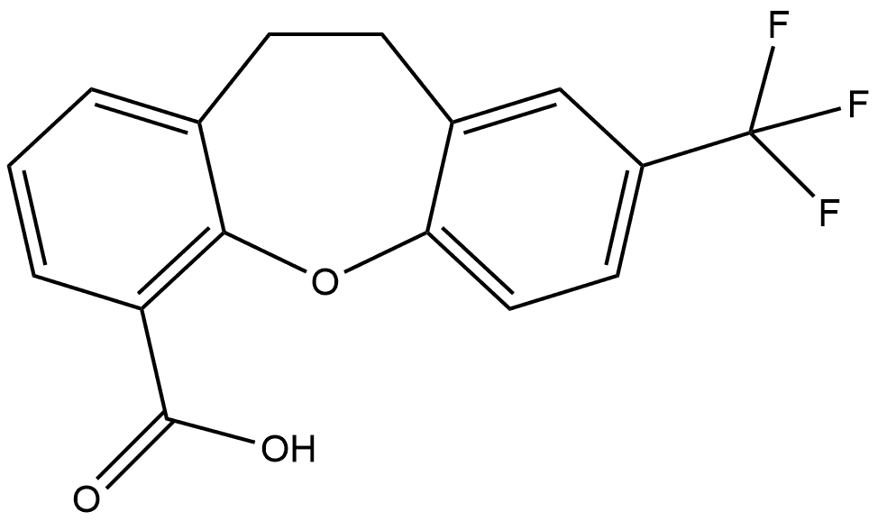 10,11-Dihydro-8-(trifluoromethyl)dibenz[b,f]oxepin-4-carboxylic acid Structure