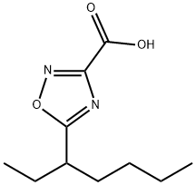 1,2,4-Oxadiazole-3-carboxylic acid, 5-(1-ethylpentyl)- Structure